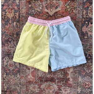 H&M 6/7 Boys 5” Color Block Pastel Swim Shorts